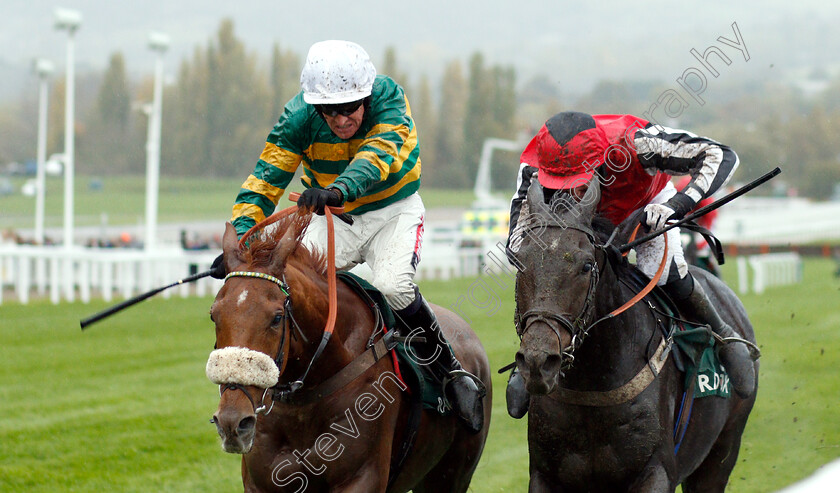 Modus-0005 
 MODUS (left, Barry Geraghty) beats DUKE OF NAVAN (right) in The Randox Health Handicap Chase
Cheltenham 27 Oct 2018 - Pic Steven Cargill / Racingfotos.com