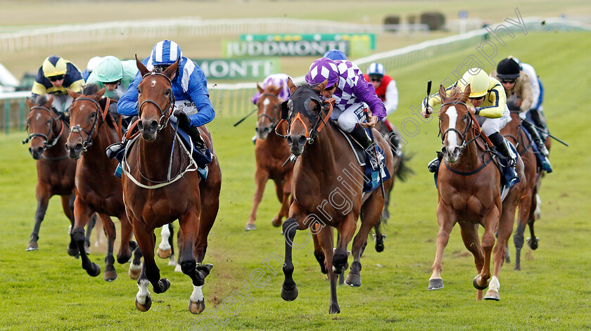 Huboor-0004 
 HUBOOR (Jim Crowley) beats SEPARATE (centre) and LAST SURPRISE (right) in The British Stallion Studs EBF Jersey Lily Fillies Nursery
Newmarket 28 Sep 2019 - Pic Steven Cargill / Racingfotos.com