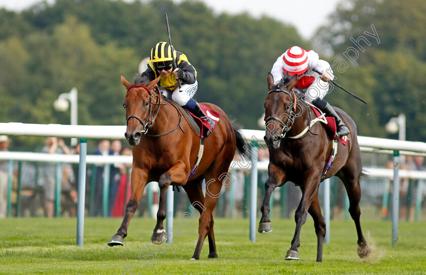 Zouky-0002 
 ZOUKY (Marco Ghiani) beats KITAI (right) in The British EBF Fillies Novice Stakes
Haydock 2 Sep 2022 - Pic Steven Cargill / Racingfotos.com