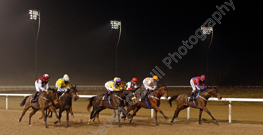 Fitwood-Star-0003 
 Racing at Chelmsford during The tote.co.uk Now Never Beaten By SP Handicap won by FITWOOD STAR (2nd right, Jack Mitchell) 
Chelmsford 26 Nov 2020 - Pic Steven Cargill / Racingfotos.com