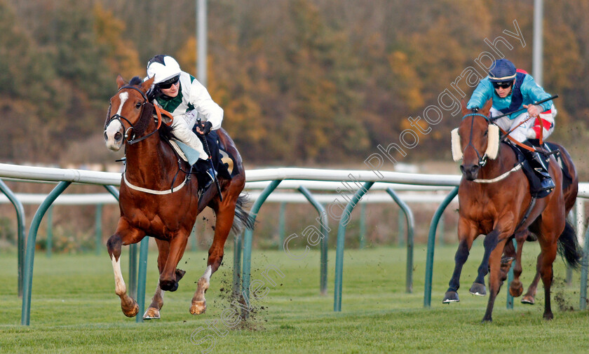 Gordonstoun-0001 
 GORDONSTOUN (Cieren Fallon) wins The Best Odds Guaranteed At Mansionbet Nursery
Nottingham 4 Nov 2020 - Pic Steven Cargill / Racingfotos.com