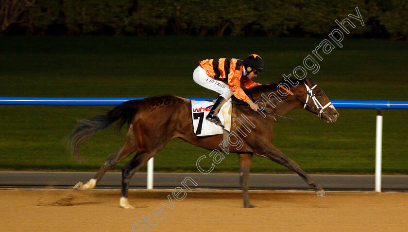 Street-Of-Dreams-0006 
 STREET OF DREAMS (Adrie De Vries) wins The Wheels Handicap Meydan 8 Feb 2018 - Pic Steven Cargill / Racingfotos.com