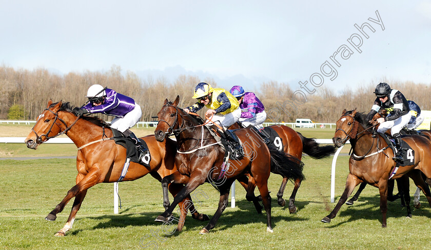 City-Tour-0001 
 CITY TOUR (centre, Joe Fanning) beats STAYCATION (left) in The Every Race Live On Racing TV Handicap
Musselburgh 2 Apr 2019 - Pic Steven Cargill / Racingfotos.com