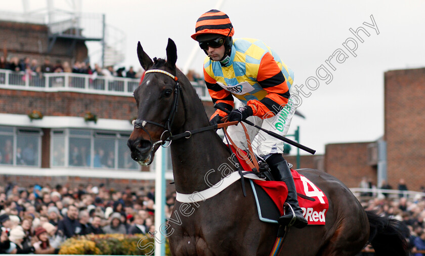 Might-Bite-0003 
 MIGHT BITE (Nico de Boinville) before winning The 32Red King George VI Chase Kempton 26 Dec 2017 - Pic Steven Cargill / Racingfotos.com