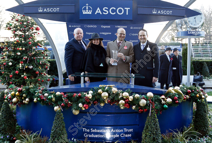 Kildisart-0008 
 Presentation to Simon Munir for The Sebastian's Action Trust Graduation Chase won by KILDISART
Ascot 22 Dec 2018 - Pic Steven Cargill / Racingfotos.com