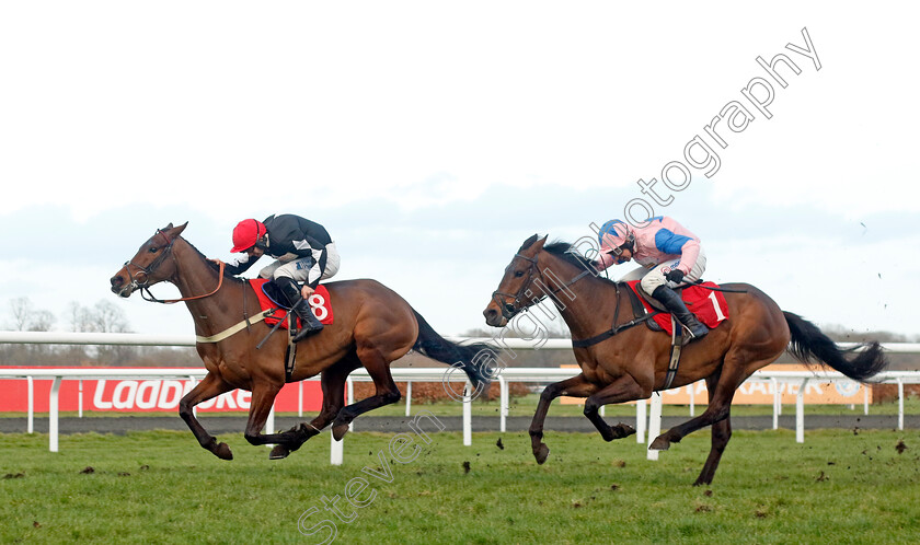 Our-Boy-Stan-0002 
 OUR BOY STAN (Ben Jones) beats MONEYGARROW (right) in The Ladbrokes Open National Hunt Flat Race
Kempton 22 Feb 2025 - Pic Steven Cargill / Racingfotos.com