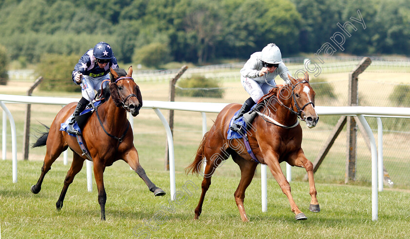 Octave-0004 
 OCTAVE (P J McDonald) beats RED HUT RED (left) in The Dianne Nursery
Pontefract 10 Jul 2018 - Pic Steven Cargill / Racingfotos.com