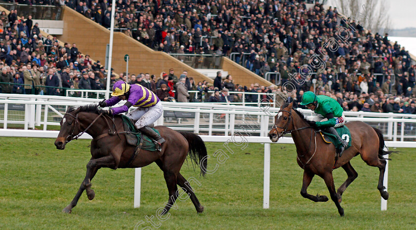 Agrapart-0001 
 AGRAPART (Lizzie Kelly) beats WHOLESTONE The galliardhomes.com Cleeve Hurdle Cheltenham 27 Jan 2018 - Pic Steven Cargill / Racingfotos.com