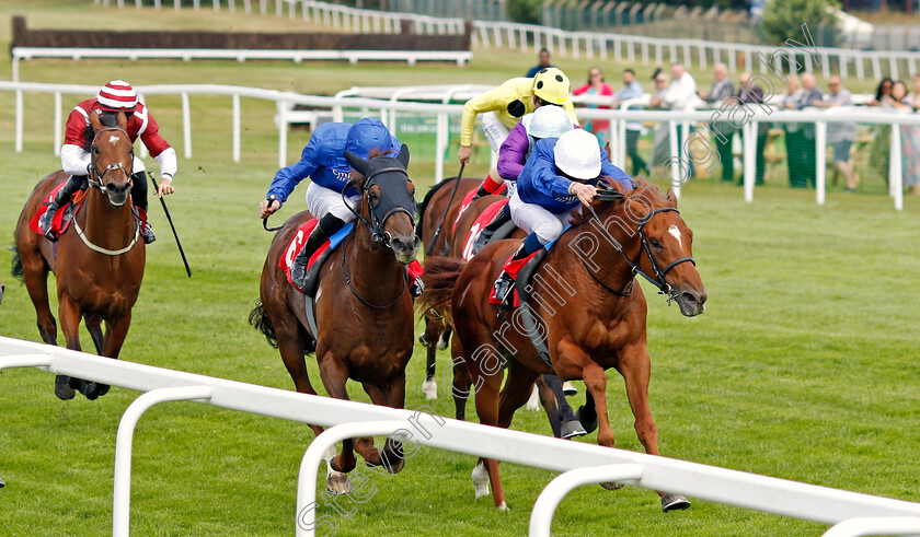 One-Nation-0002 
 ONE NATION (William Buick) beats GOLDEN SPEECH (left) in The Irish Stallion Farms EBF Novice Stakes
Sandown 1 Jul 2022 - Pic Steven Cargill / Racingfotos.com