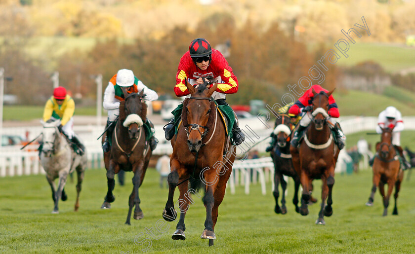 Cogry-0004 
 COGRY (Sam Twiston-Davies) wins The randoxhealth.com Handicap Chase Cheltenham 28 Oct 2017 - Pic Steven Cargill / Racingfotos.com