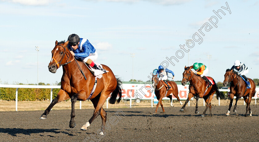 Maaward-0003 
 MAAWARD (Andrea Atzeni) wins The 32Red On The App Store Novice Stakes Div 1 
Kempton 8 Aug 2018 - Pic Steven Cargill / Racingfotos.com