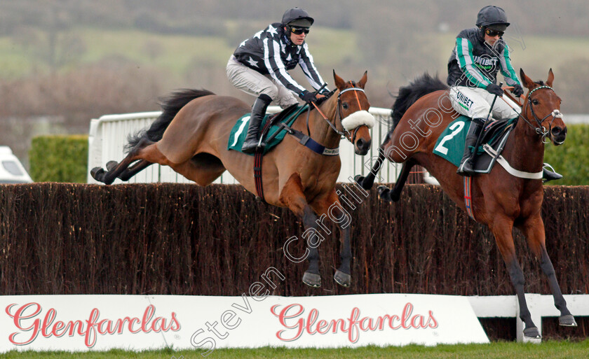 Pym-0004 
 PYM (Nico de Boinville) beats IMPERIAL AURA (left) in The International Decorative Surfaces Novices Chase
Cheltenham 13 Dec 2019 - Pic Steven Cargill / Racingfotos.com