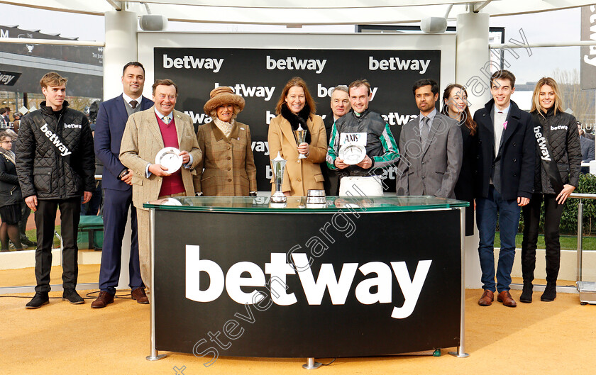 Altior-0013 
 Presentation by The Duchess of Cornwall to Patricia Pugh, Nicky Henderson and Nico de Boinville after The Betway Queen Mother Champion Chase won by ALTIOR Cheltenham 14 Mar 2018 - Pic Steven Cargill / Racingfotos.com