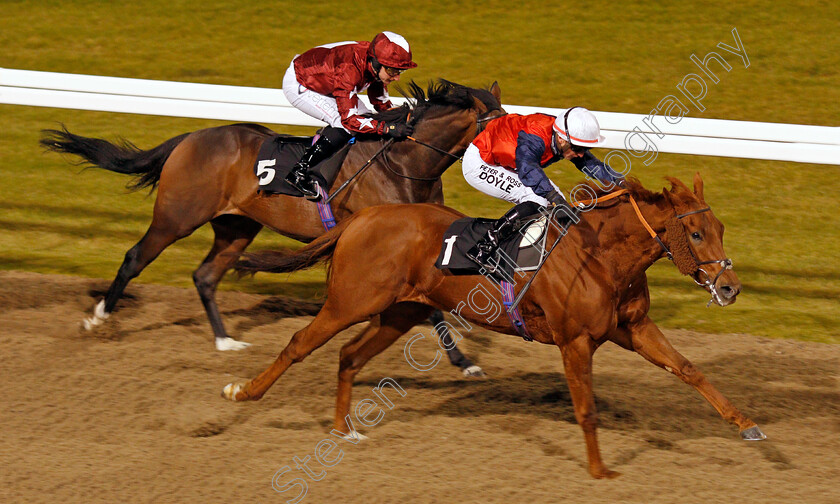 Zalshah-0005 
 ZALSHAH (Tom Marquand) beats DANCE EMPEROR (left) in The Bet toteJackpot At betfred.com Nursery Chelmsford 1 Dec 2017 - Pic Steven Cargill / Racingfotos.com