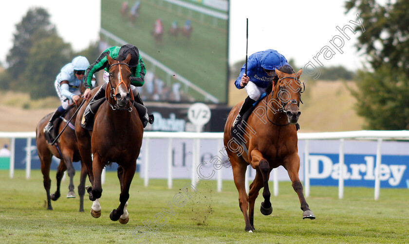 Poetic-Charm-0002 
 POETIC CHARM (James Doyle) beats ELYSIUM DREAM (left) in The Spa At Bedford Lodge Hotel British EBF FIllies Handicap
Newmarket 14 Jul 2018 - Pic Steven Cargill / Racingfotos.com