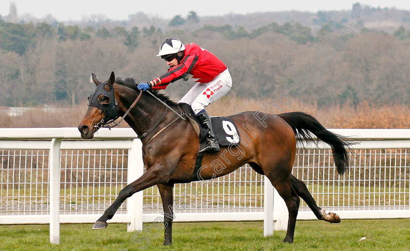 Rathlin-Rose-0008 
 RATHLIN ROSE (Tom Scudamore) wins The Grandnational.fans Veterans' Handicap Chase Ascot 25 Mar 2018 - Pic Steven Cargill / Racingfotos.com