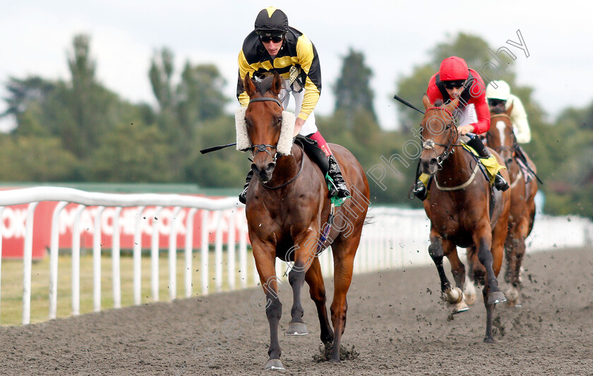 Baashiq-0005 
 BAASHIQ (Adam Kirby) wins The Bet At racingtv.com Handicap
Kempton 7 Aug 2019 - Pic Steven Cargill / Racingfotos.com