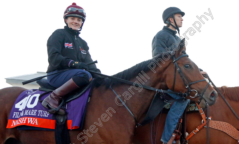 Nashwa-0006 
 NASHWA (Hollie Doyle) training for the Breeders' Cup Filly & Mare Turf
Keeneland USA 3 Nov 2022 - Pic Steven Cargill / Racingfotos.com