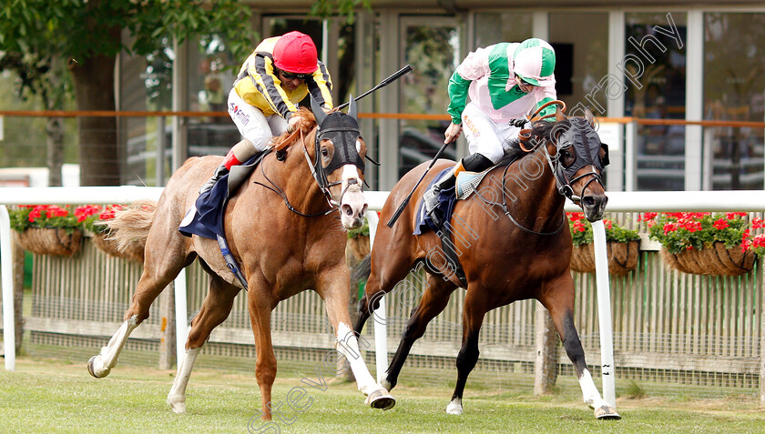 Balgair-0001 
 BALGAIR (left, Andrea Atzeni) beats MEDIEVAL (right) in The Club188 Exclusive Offers Handicap
Newmarket 28 Jun 2018 - Pic Steven Cargill / Racingfotos.com