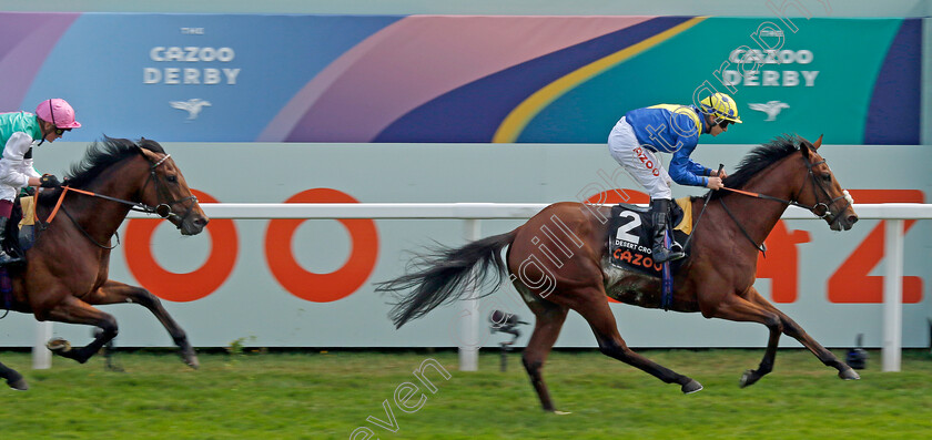 Desert-Crown-0010 
 DESERT CROWN (Richard Kingscote) wins The Cazoo Derby
Epsom 4 Jun 2022 - Pic Steven Cargill / Racingfotos.com