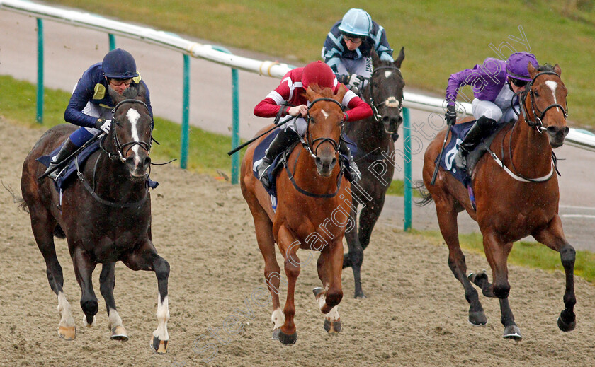 Corvair-0004 
 CORVAIR (left, Silvestre De Sousa) beats WILL TO WIN (centre) and HURCLE (right) in The Ladbrokes Home Of The Odds Boost Handicap
Lingfield 4 Mar 2020 - Pic Steven Cargill / Racingfotos.com