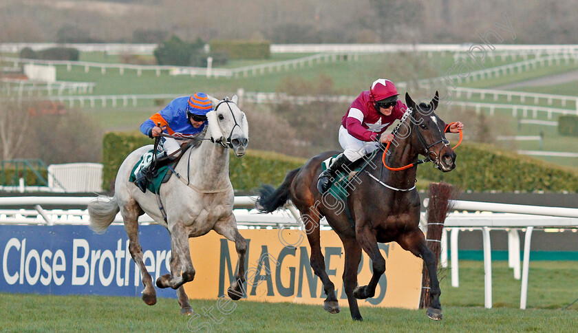 Milan-Native-0001 
 MILAN NATIVE (Robert James) beats KILFILUM CROSS (left) in The Fulke Walwyn Kim Muir Challenge Cup
Cheltenham 12 Mar 2020 - Pic Steven Cargill / Racingfotos.com