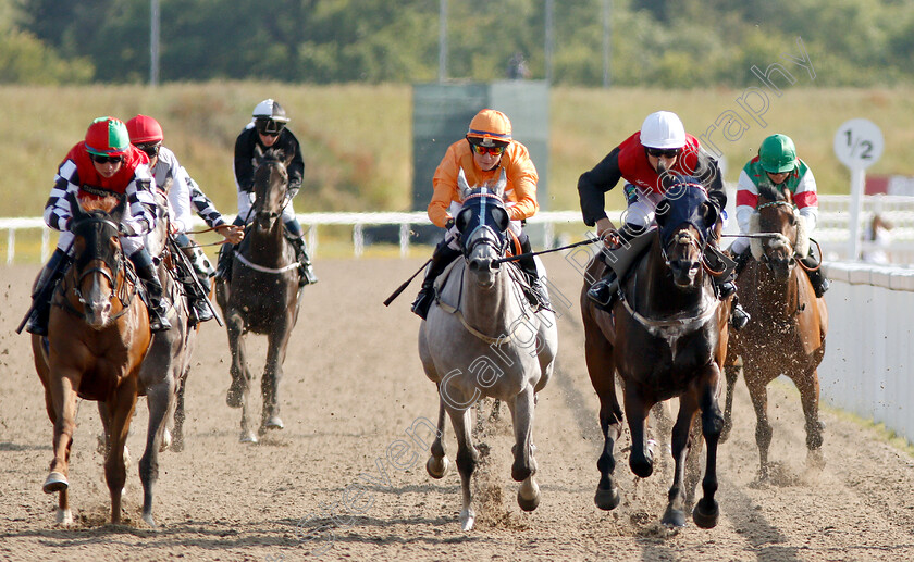 Tarseekh-0003 
 TARSEEKH (right, William Carver) beats PRINCE ROCK (left) in The Hills Prospect Simply The Best Apprentice Handicap
Chelmsford 23 Jul 2019 - Pic Steven Cargill / Racingfotos.com