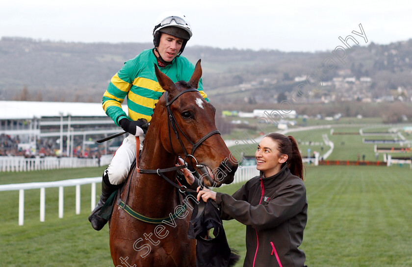 Any-Second-Now-0008 
 ANY SECOND NOW (Derek O'Connor) after The Fulke Walwyn Kim Muir Challenge Cup
Cheltenham 14 Mar 2019 - Pic Steven Cargill / Racingfotos.com