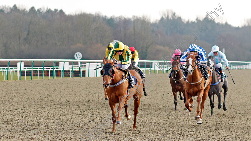 Rock-On-Baileys-0001 
 ROCK ON BAILEYS (Lewis Edmunds) wins The 32Red Casino Handicap Lingfield 23 Feb 2018 - Pic Steven Cargill / Racingfotos.com