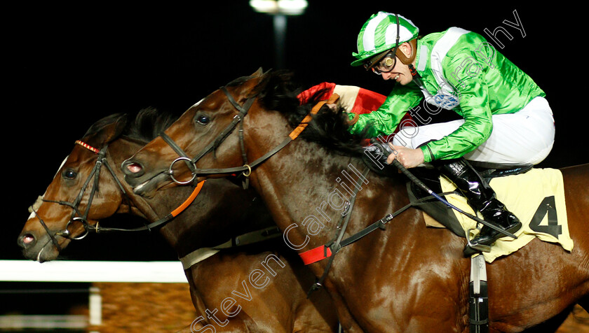 Exceeding-Power-0004 
 EXCEEDING POWER (farside, George Wood) beats LANDUE (nearside) in The 32Red.com Handicap
Kempton 21 Nov 2018 - Pic Steven Cargill / Racingfotos.com