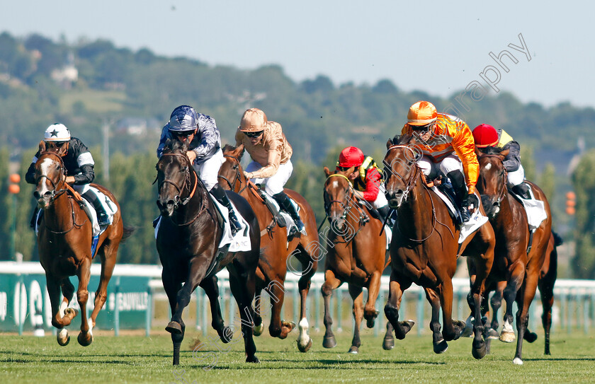 Rose-Premium-0008 
 ROSE PREMIUM (right, Cristian Demuro) beats LOUBEISIEN (left) in The Prix Moonlight Cloud
Deauville 7 Aug 2022 - Pic Steven Cargill / Racingfotos.com