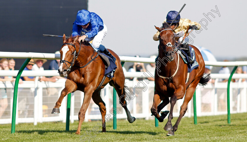 Tempus-0006 
 TEMPUS (right, Hollie Doyle) beats MODERN NEWS (left) in The Tattersalls Sovereign Stakes
Salisbury 11 Aug 2022 - Pic Steven Cargill / Racingfotos.com