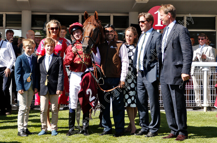 Lightning-Spear-0017 
 LIGHTNING SPEAR (Oisin Murphy) with David Simcock and David Redvers after The Qatar Sussex Stakes
Goodwood 1 Aug 2018 - Pic Steven Cargill / Racingfotos.com