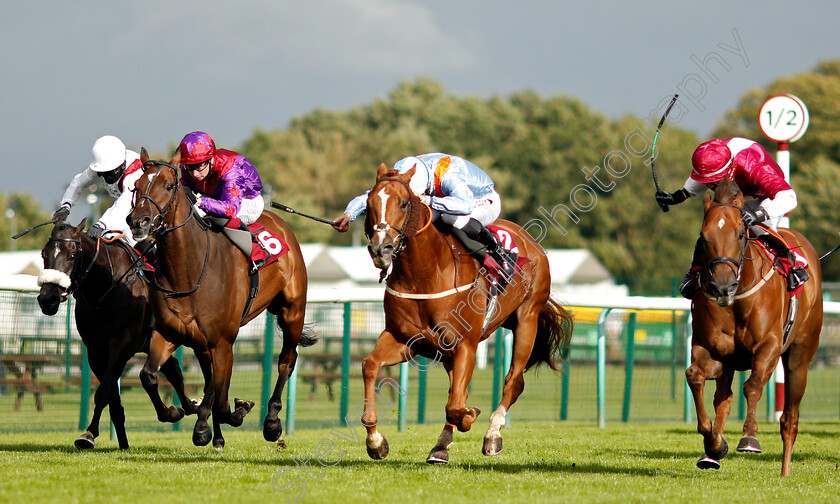 Star-Shield-0002 
 STAR SHIELD (centre, Daniel Tudhope) beats MOSTAWAA (right) and IMPERIAL COMMAND (2nd left) in The Betfair Exchange Free Bet Streak Handicap
Haydock 5 Sep 2020 - Pic Steven Cargill / Racingfotos.com