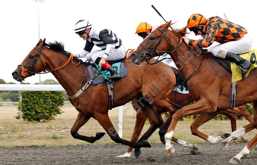 Precision-Prince-0003 
 PRECISION PRINCE (left, Kieran O'Neill) beats SOPHOSC (right) in The Starsports.bet Nursery
Kempton 15 Aug 2018 - Pic Steven Cargill / Racingfotos.com