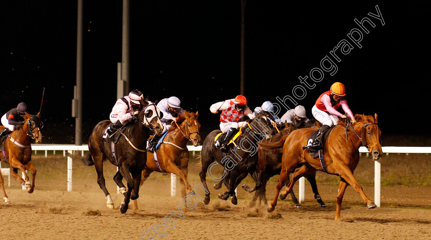 Fivehundredmiles-0002 
 FIVEHUNDREDMILES (left, Hollie Doyle) beats LILY BEACH (right) in The tote.co.uk Now Never Beaten SP Handicap
Chelmsford 22 Oct 2020 - Pic Steven Cargill / Racingfotos.com