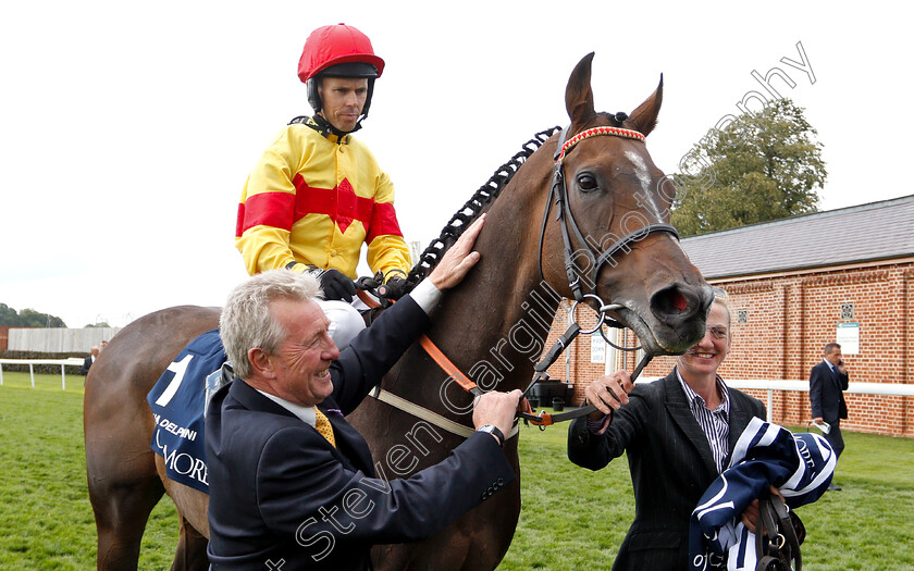 Alpha-Delphini-0008 
 ALPHA DELPHINI (Graham Lee) with trainer Bryan Smart after The Coolmore Nunthorpe Stakes
York 24 Aug 2018 - Pic Steven Cargill / Racingfotos.com