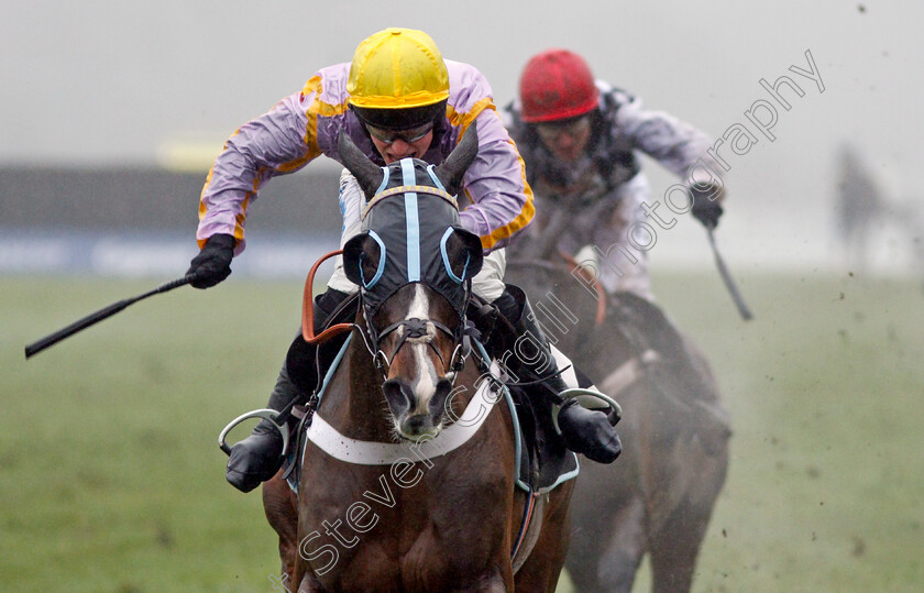 Jenkins-0006 
 JENKINS (James Bowen) wins The Ascot Spring Garden Show Holloway's Handicap Hurdle Ascot 20 Jan 2018 - Pc Steven Cargill / Racingfotos.com