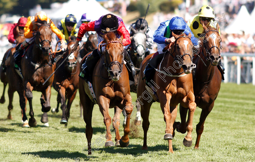 Seniority-0003 
 SENIORITY (centre, Ryan Moore) beats POET'S SOCIETY (2nd right) and CAPE BYRON (right) in The Unibet Golden Mile Handicap
Goodwood 3 Aug 2018 - Pic Steven Cargill / Racingfotos.com