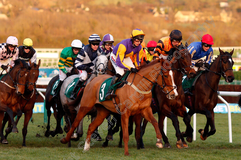 Copperhead-0001 
 COPPERHEAD (centre, Harry Cobden) with ARCH MY BOY (2nd right) and MALINAS JACK (right) Cheltenham 1 Jan 2018 - Pic Steven Cargill / Racingfotos.com