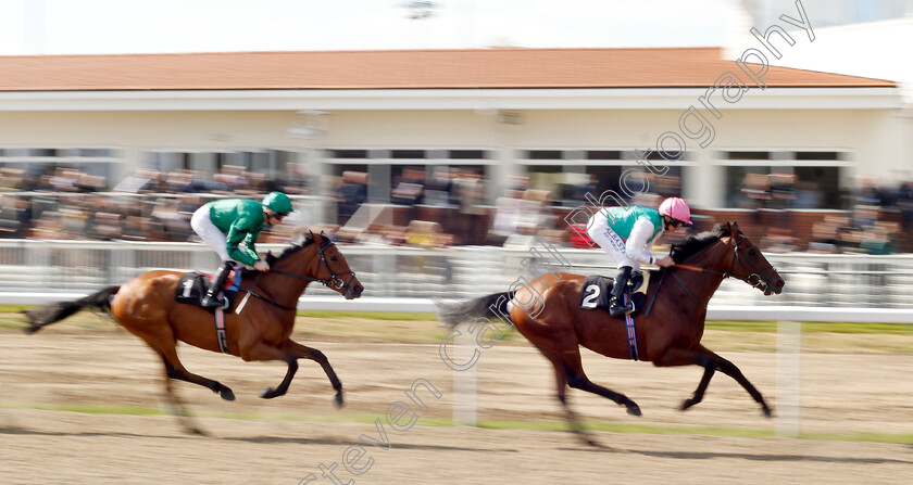 Derevo-0004 
 DEREVO (Ryan Moore) beats KIMBLEWICK (left) in The Bet toteexacta At totesport.com Novice Stakes
Chelmsford 11 Apr 2019 - Pic Steven Cargill / Racingfotos.com