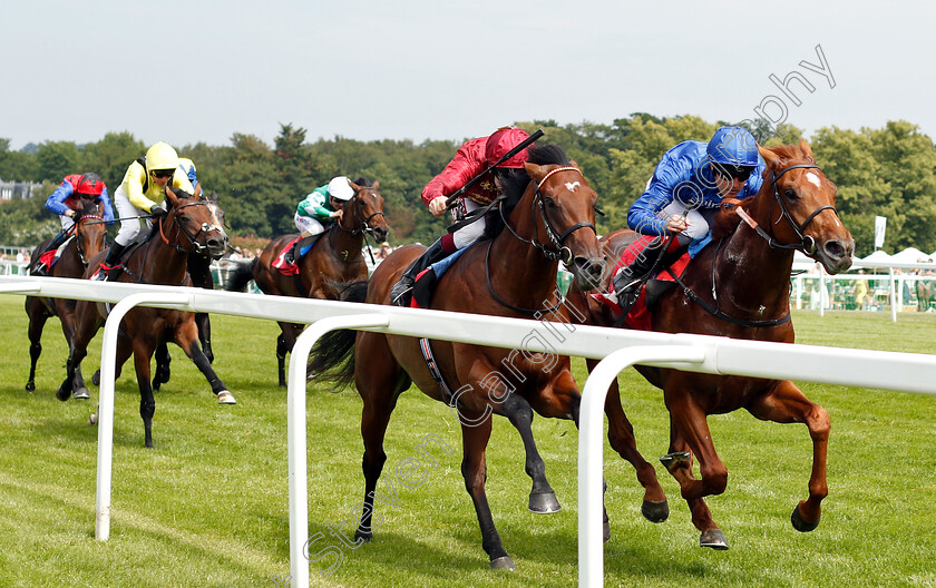 Laser-Show-0001 
 LASER SHOW (Tom Queally) beats RIOT (left) in The Irish Stallion Farms EBF Novice Stakes
Sandown 5 Jul 2019 - Pic Steven Cargill / Racingfotos.com