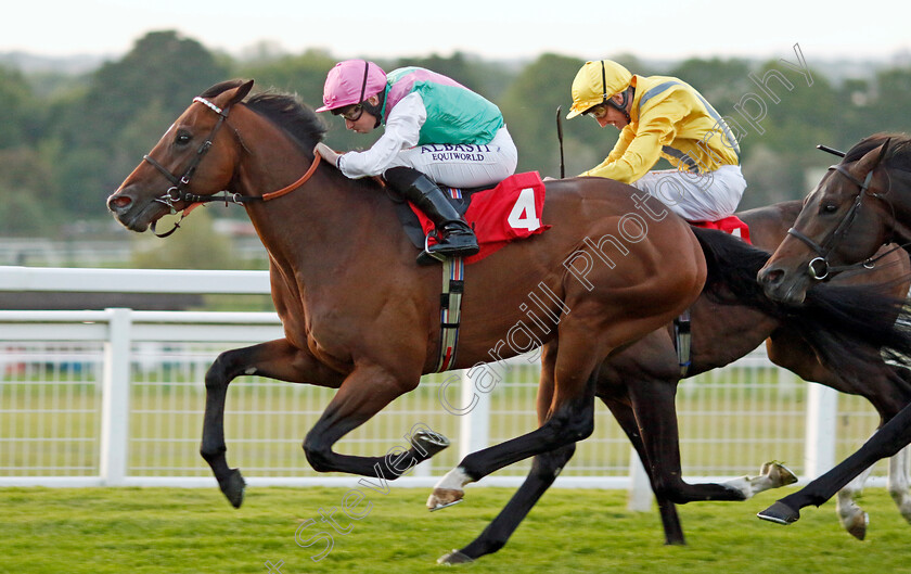 Greek-Order-0003 
 GREEK ORDER (Ryan Moore) wins The Get Your Racehorse Lotto Tickets Now Handicap
Sandown 25 May 2023 - Pic Steven Cargill / Racingfotos.com