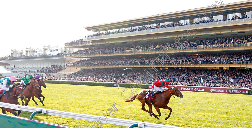 Waldgeist-0003 
 WALDGEIST (P C Boudot) beats ENABLE (left) in The Qatar Prix De L'Arc De Triomphe
Longchamp 6 Oct 2019 - Pic Steven Cargill / Racingfotos.com