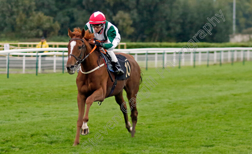 Foursome-0003 
 FOURSOME (Morgan Cole) wins The Trustatrader You Can Trust Our Traders Apprentice Handicap
Nottingham 11 Oct 2023 - Pic Steven Cargill / Racingfotos.com