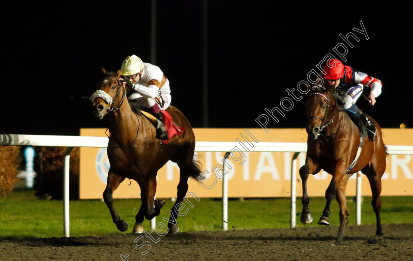 Lessay-0007 
 LESSAY (Oisin Murphy) beats RASCAL RECKNELL (right) in The Unibet / British Stallion Studs EBF Novice Stakes
Kempton 13 Dec 2023 - Pic Steven Cargill / Racingfotos.com