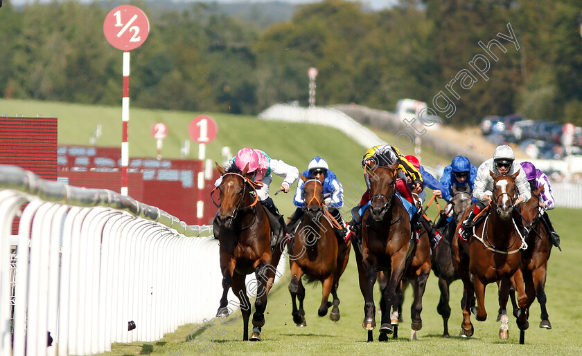 Vividly-0001 
 VIVIDLY (left, Kieran Shoemark) beats CRAYLANDS (centre) in The Markel Insurance British EBF Maiden Fillies Stakes
Goodwood 1 Aug 2019 - Pic Steven Cargill / Racingfotos.com