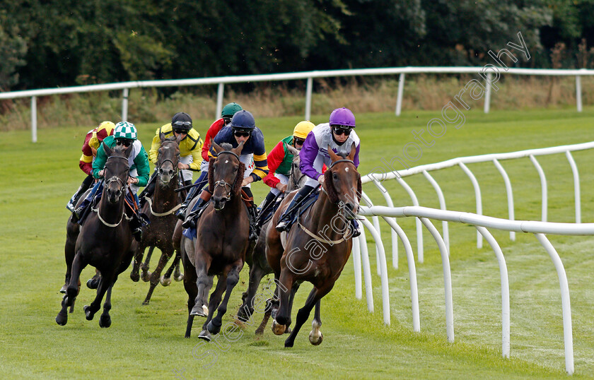 Treaty-Of-Dingle-0002 
 TREATY OF DINGLE (left, William Buick) tracks ITSALLABOUTLUCK (centre) and EVENTFUL (right) round the home turn on her way to winning The Betway Claiming Stakes
Lingfield 26 Aug 2020 - Pic Steven Cargill / Racingfotos.com