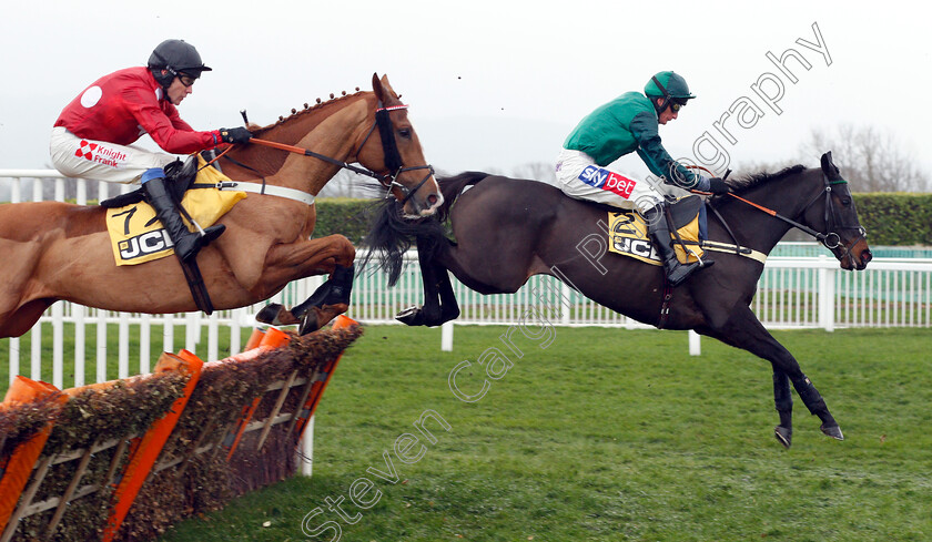 Fret-D Estruval-0002 
 FRET D'ESTRUVAL (Daryl Jacob) leads SWORDBILL (left)
Cheltenham 15 Dec 2018 - Pic Steven Cargill / Racingfotos.com