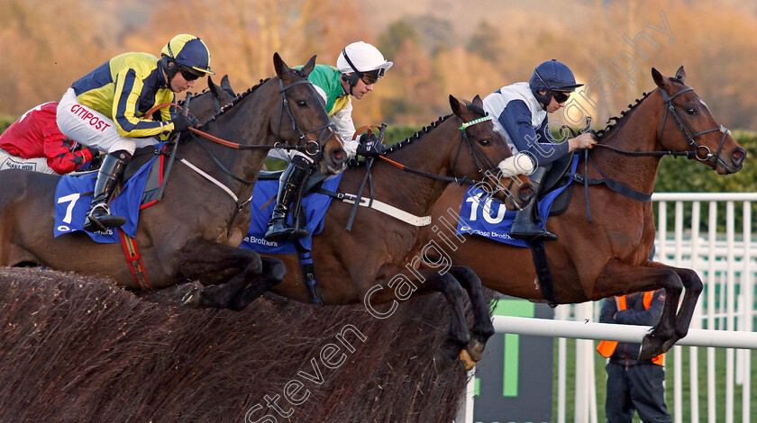 Rocklander-0001 
 ROCKLANDER (right, A P Heskin) leads TESTIFY (centre) and BARNEY DWAN (left) Cheltenham 13 Mar 2018 - Pic Steven Cargill / Racingfotos.com